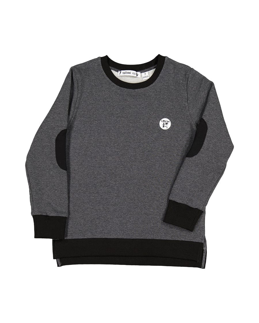 Rad Tribe Unisex Jumper Tribe Crew in Charcoal & Black