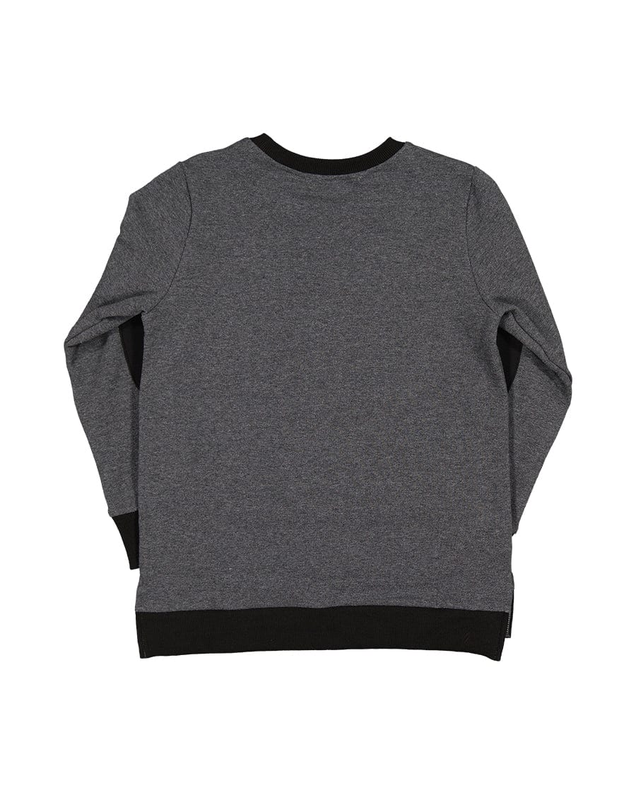 Rad Tribe Unisex Jumper Tribe Crew in Charcoal & Black