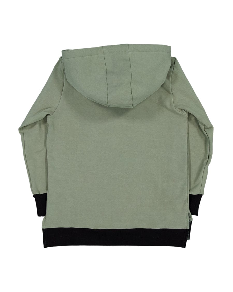 Rad Tribe Unisex Jumper Tribe Hood in Moss