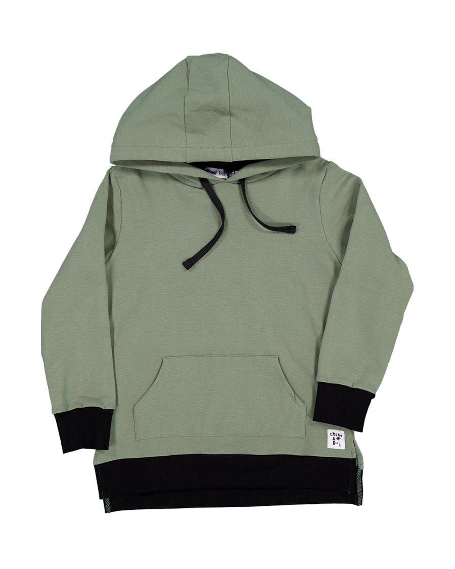 Rad Tribe Unisex Jumper Tribe Hood in Moss
