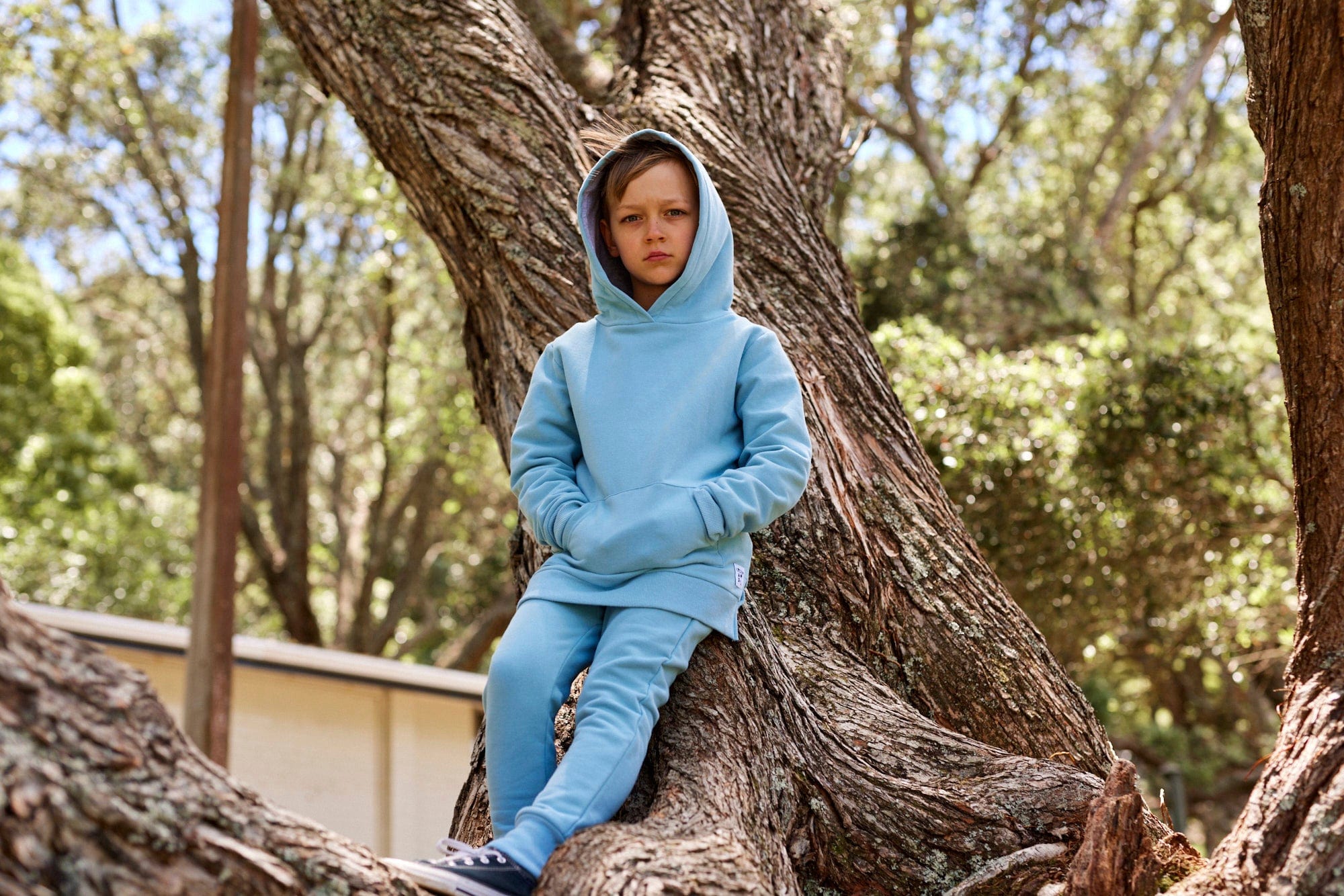 Rad Tribe Unisex Jumper Tribe Hood in Sky Blue