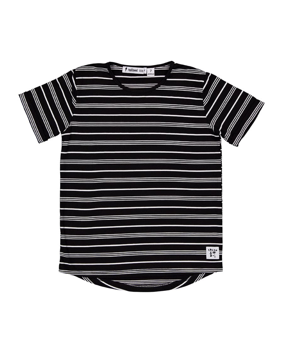 Rad Tribe Unisex Tee Rad Tribe Tee in Black and White Stripe