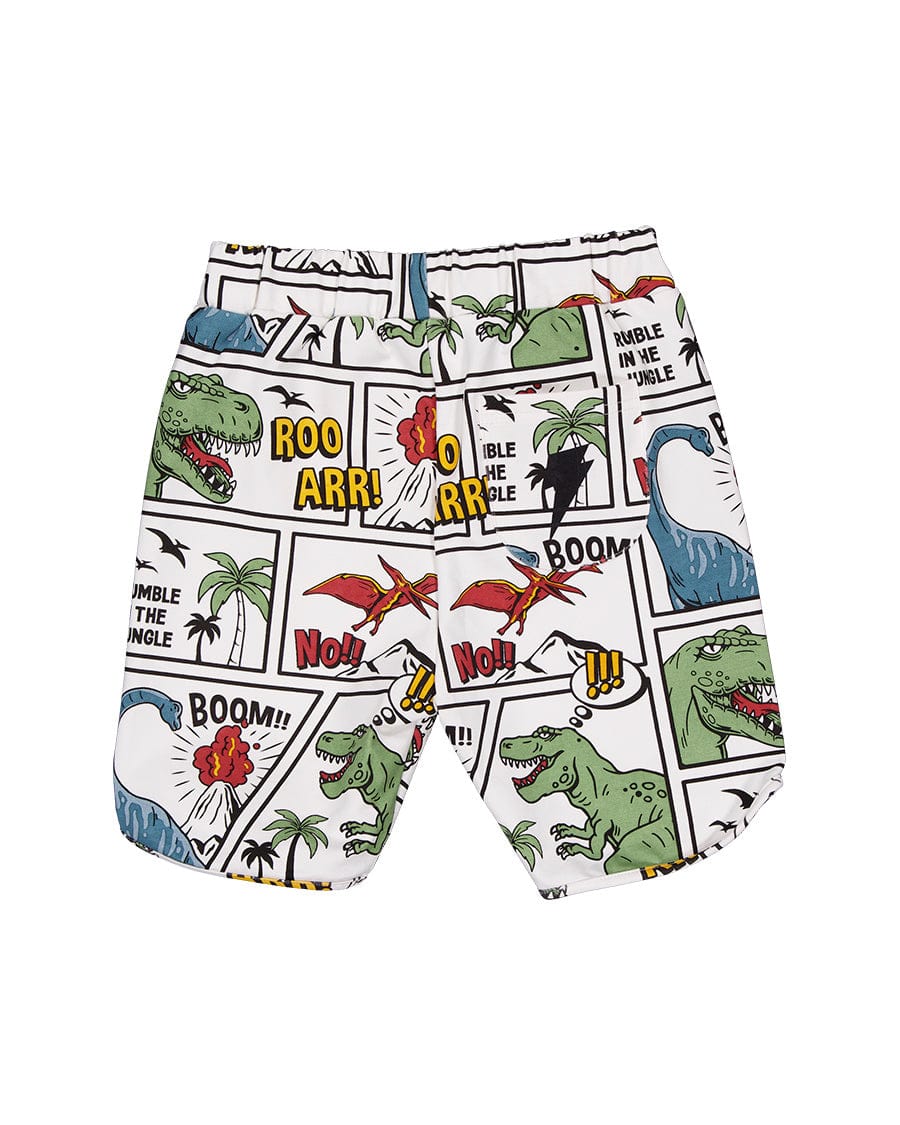 Radicool Dude Boys Bottoms Comic Dino Short