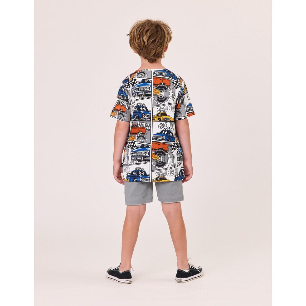 Radicool Dude Boys Bottoms Gunmetal Denim Short