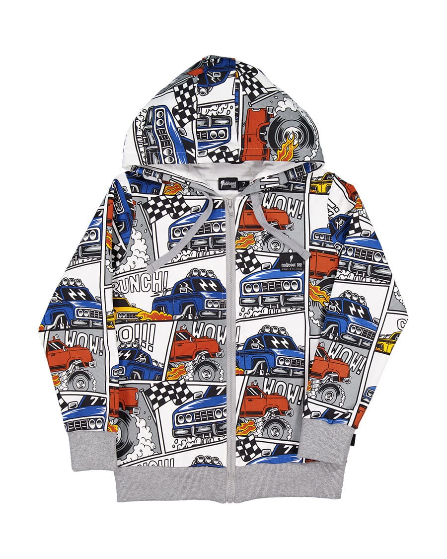 Radicool Dude Boys Jumper 3Y Monster Trucks Zip Hood