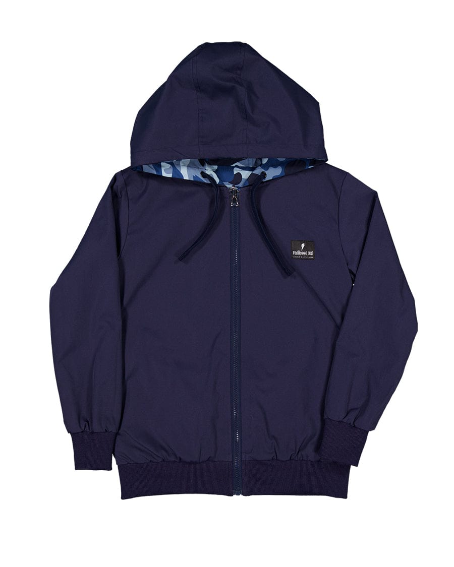 Radicool Dude Boys Jumper Blue Camo Reversible Jacket