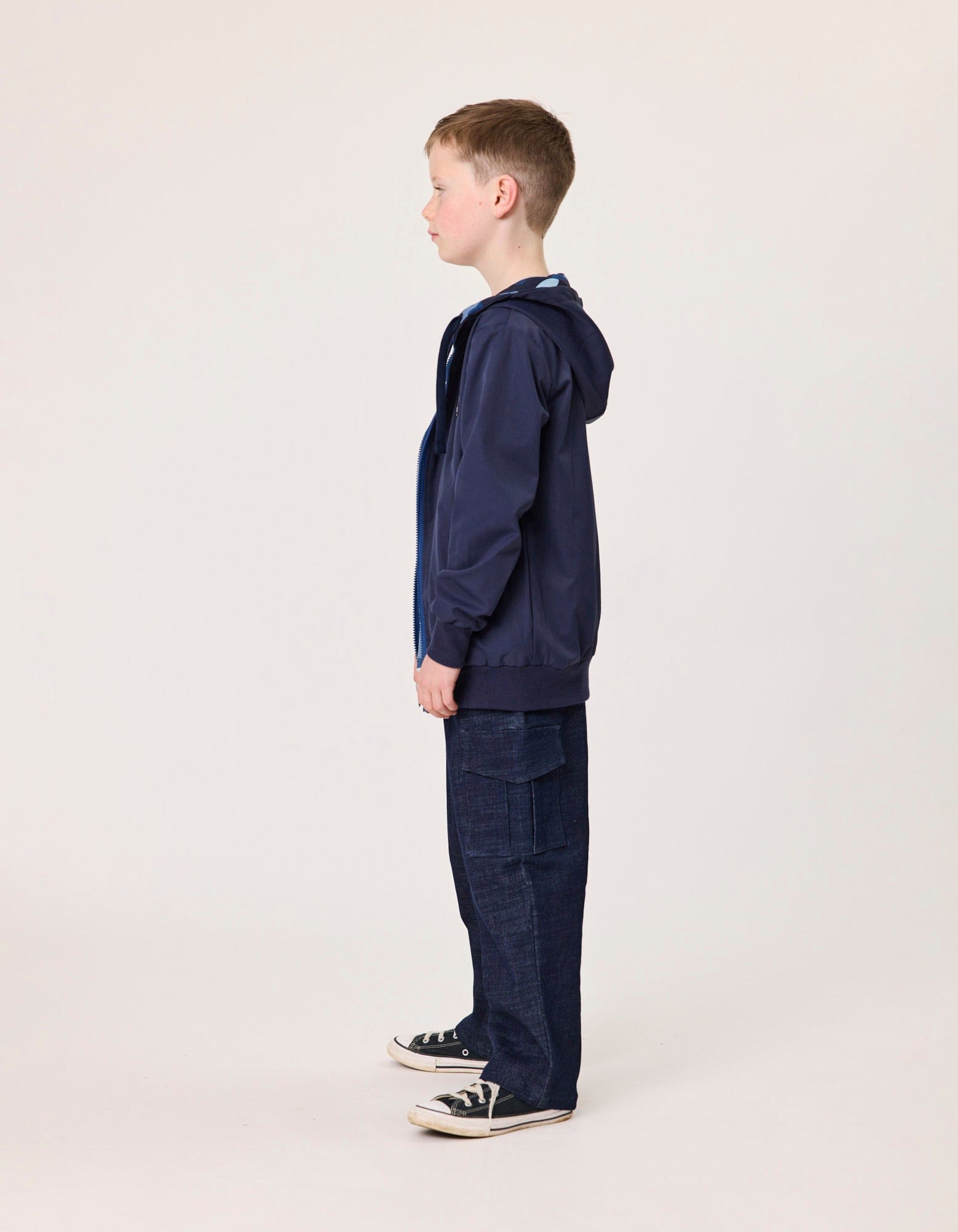 Radicool Dude Boys Jumper Blue Camo Reversible Jacket