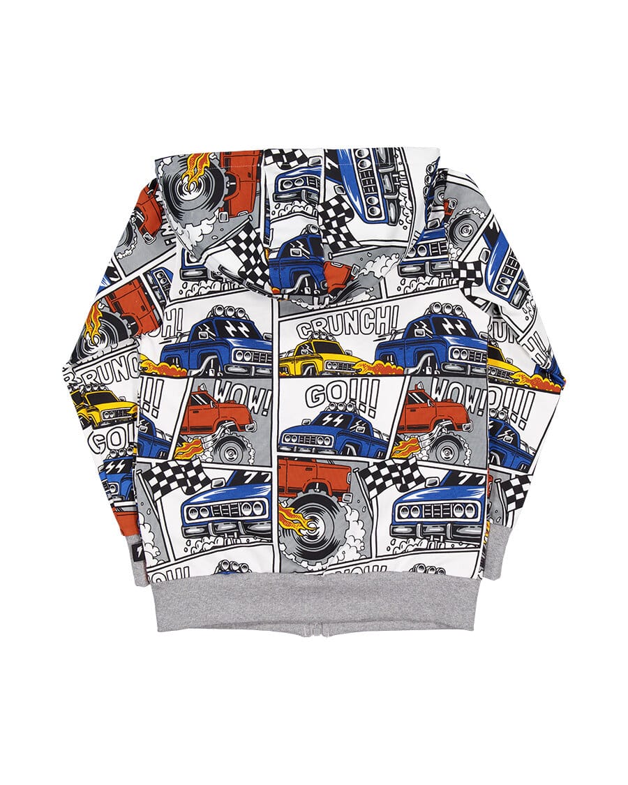 Radicool Dude Boys Jumper Monster Trucks Zip Hood