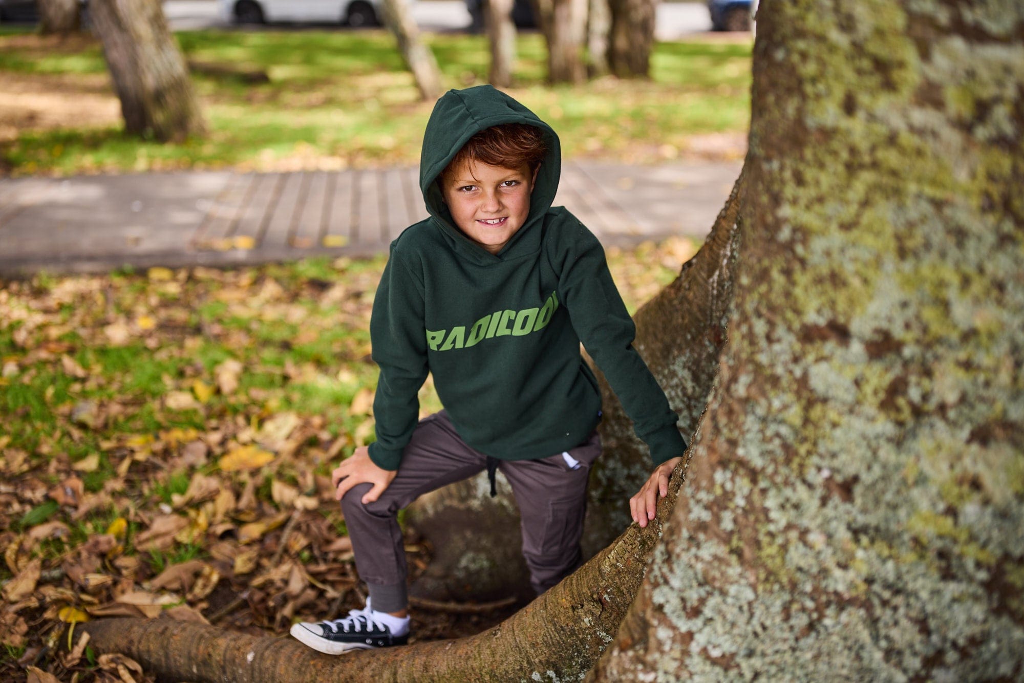Radicool Dude boys jumper with a hood, featuring a stylish design and comfortable fit, perfect for casual wear.