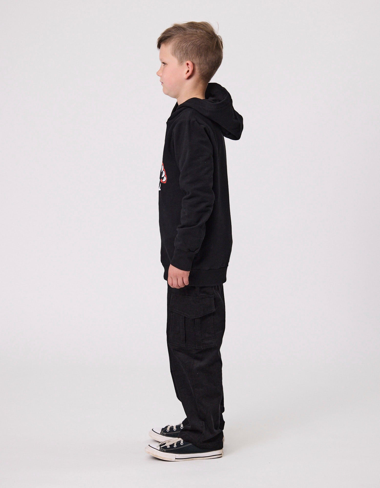 Radicool Dude Boys Pants Skater Cargo Cord Pant in Black