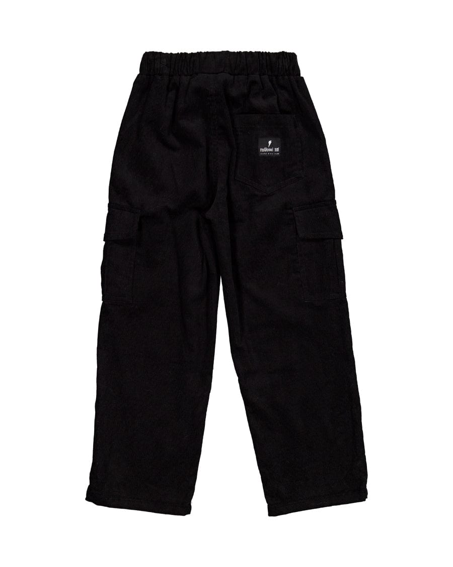 Radicool Dude Boys Pants Skater Cargo Cord Pant in Black