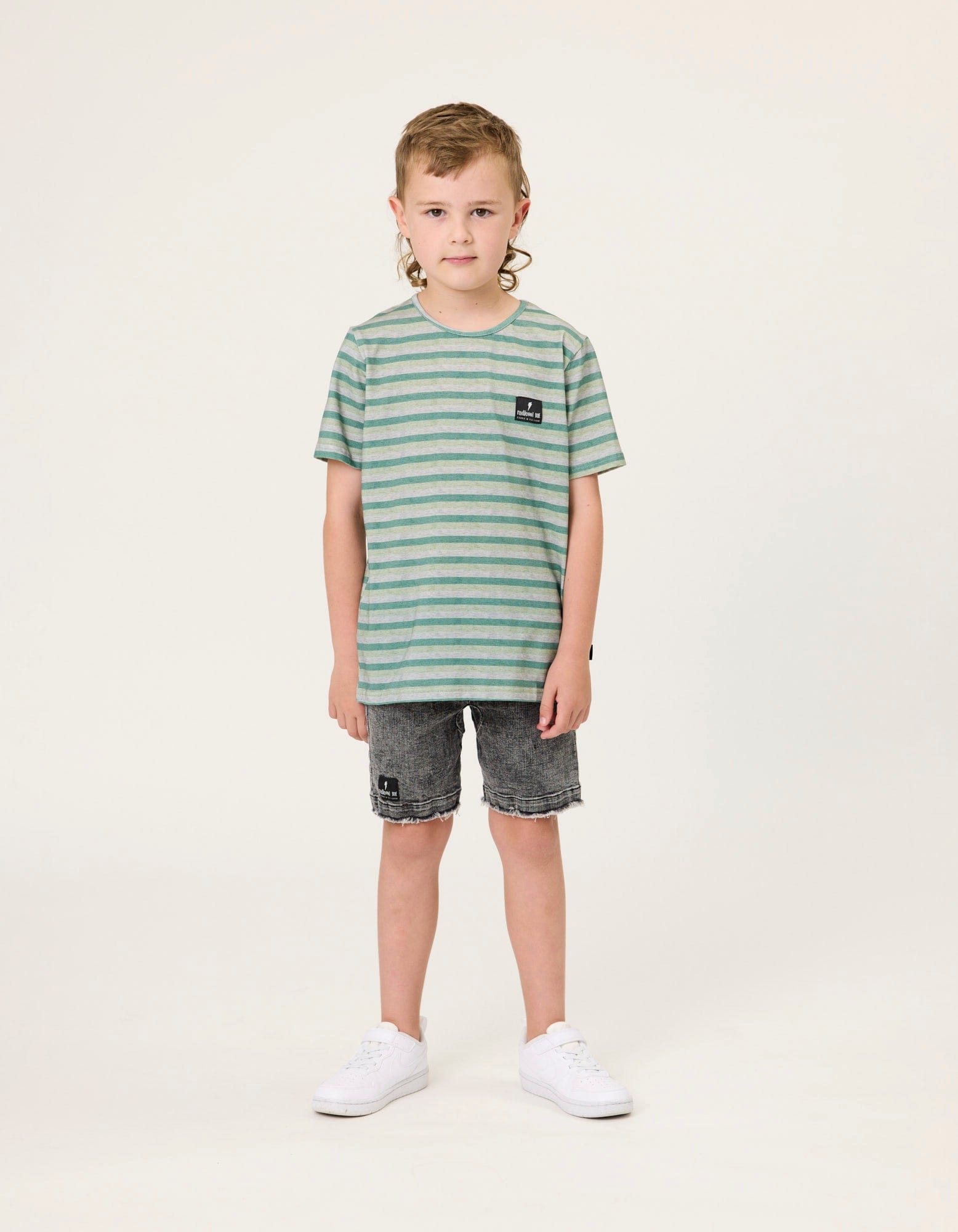 Radicool Dude Boys Tops 3Y Grasslands Stripe Tee