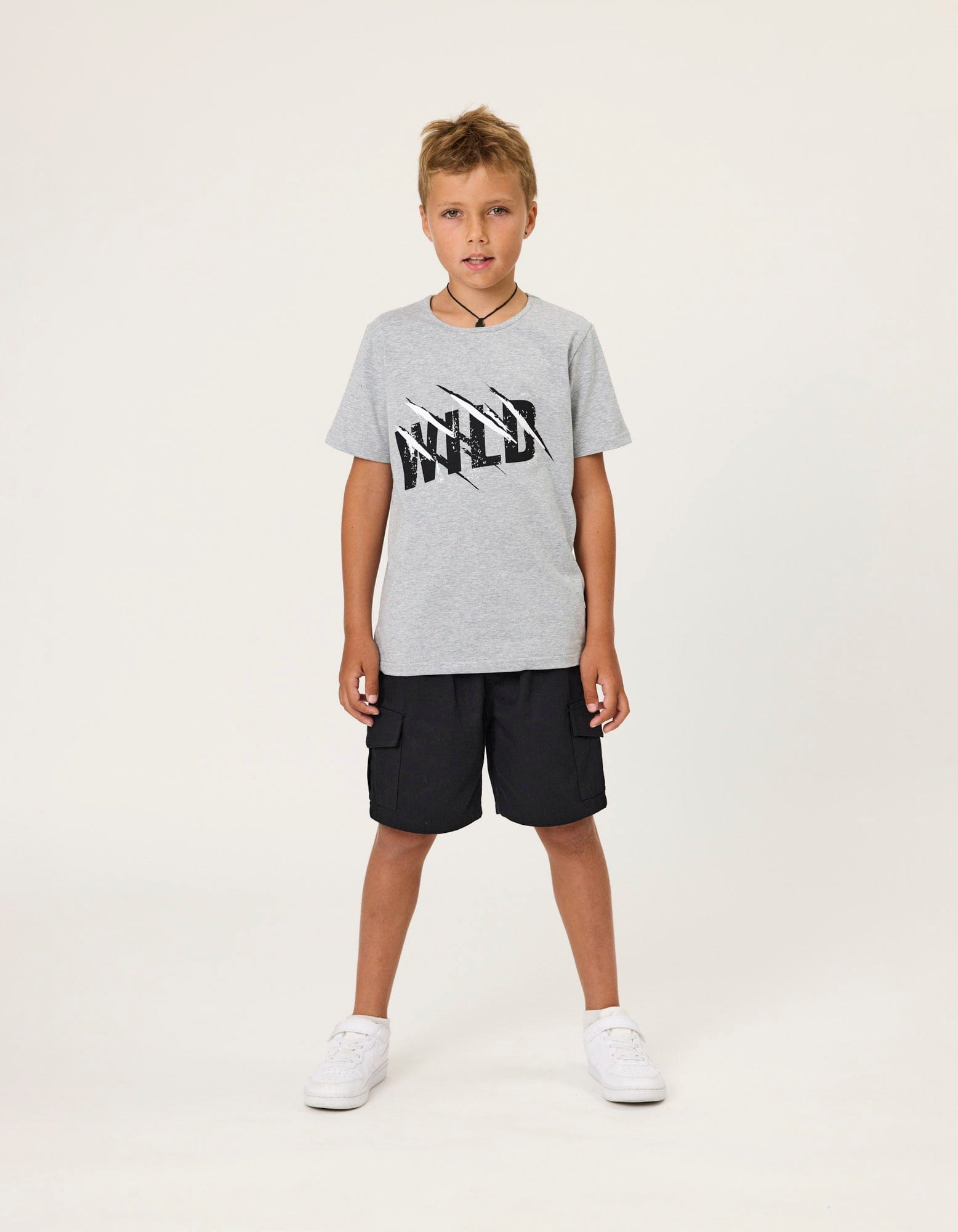 Radicool Dude Boys Tops 3Y Wild Tee in Grey Marl