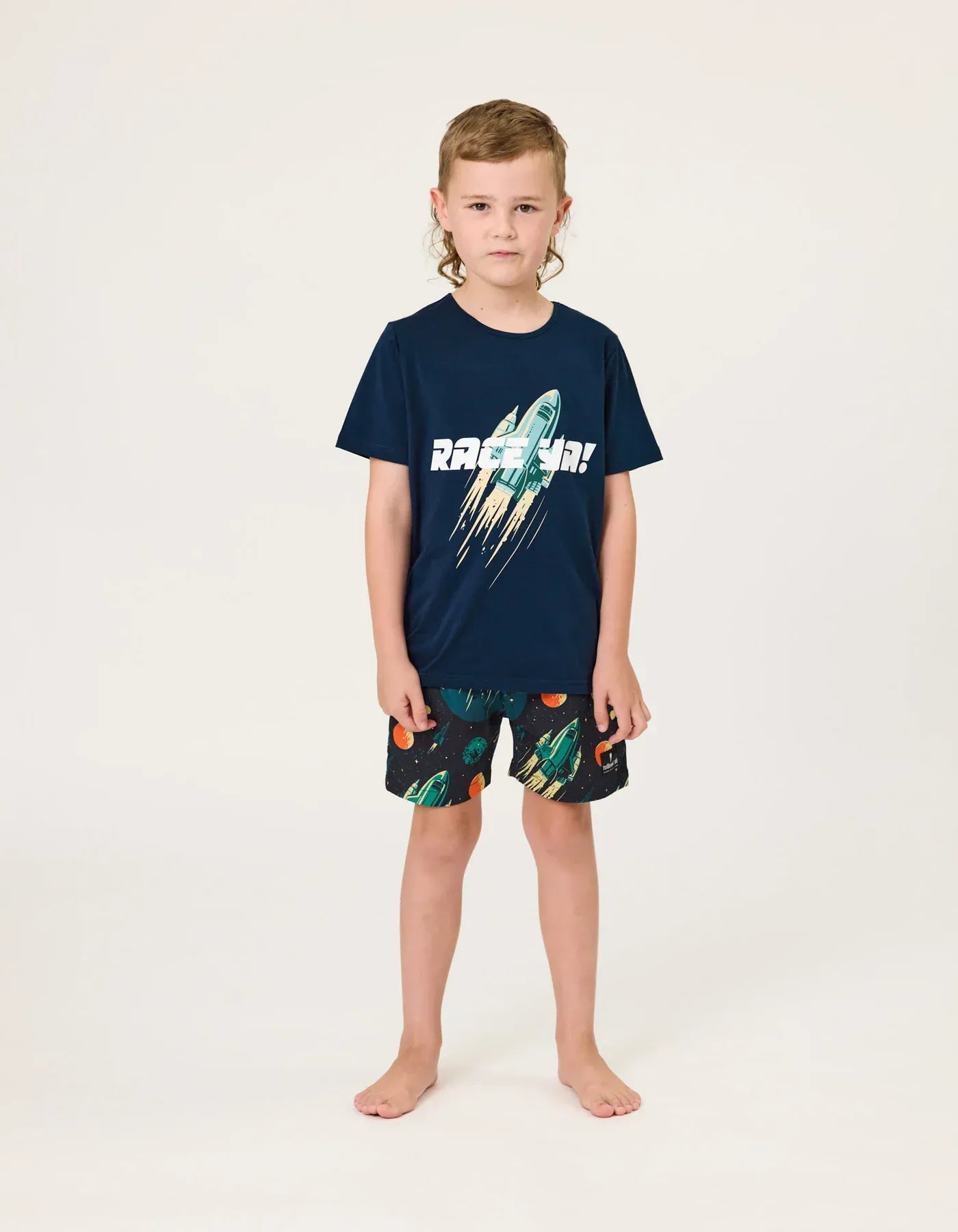 Radicool Dude Boys Tops 4Y Race Ya! Tee in Navy