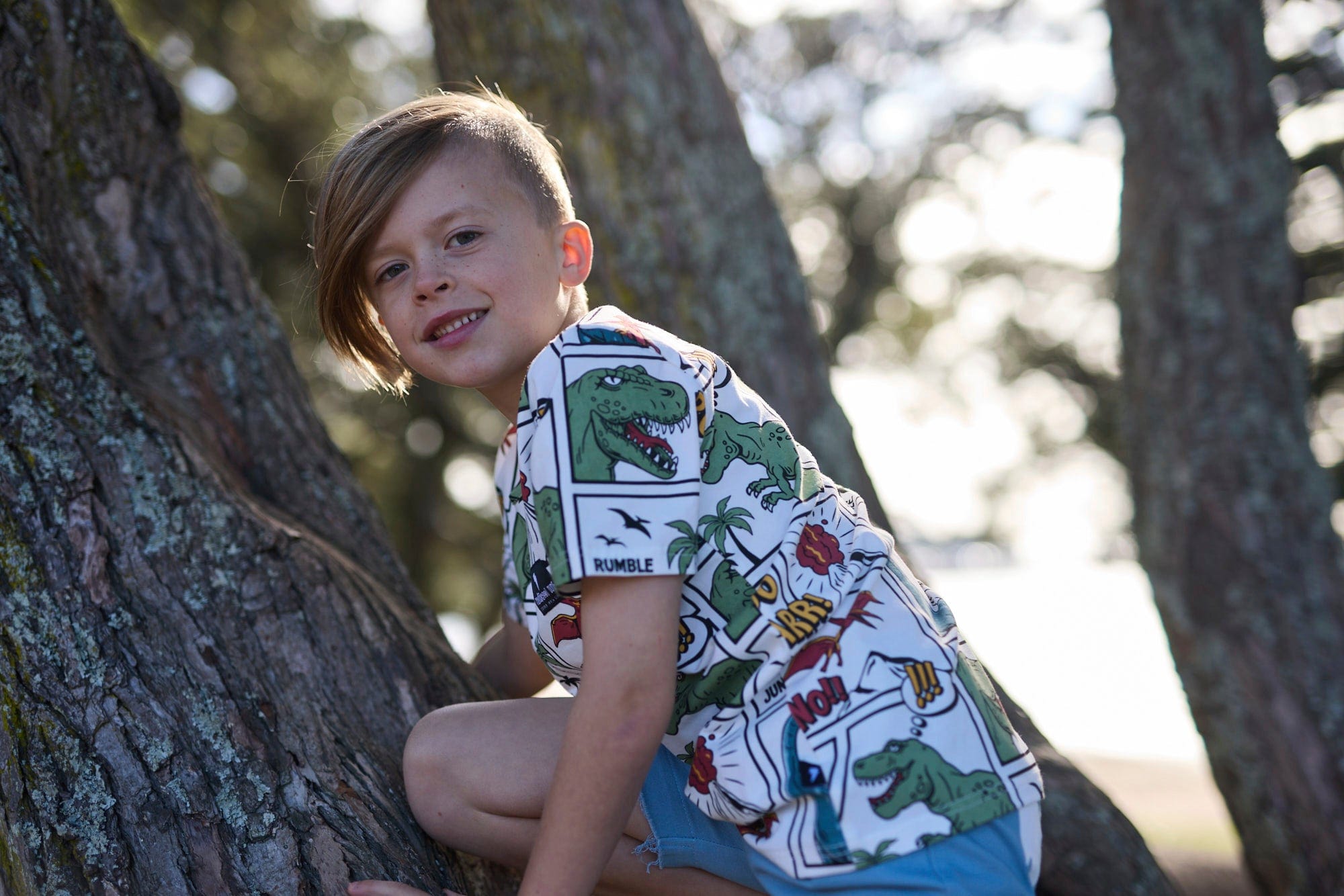 Radicool Dude Boys Tops Comic Dino Tee