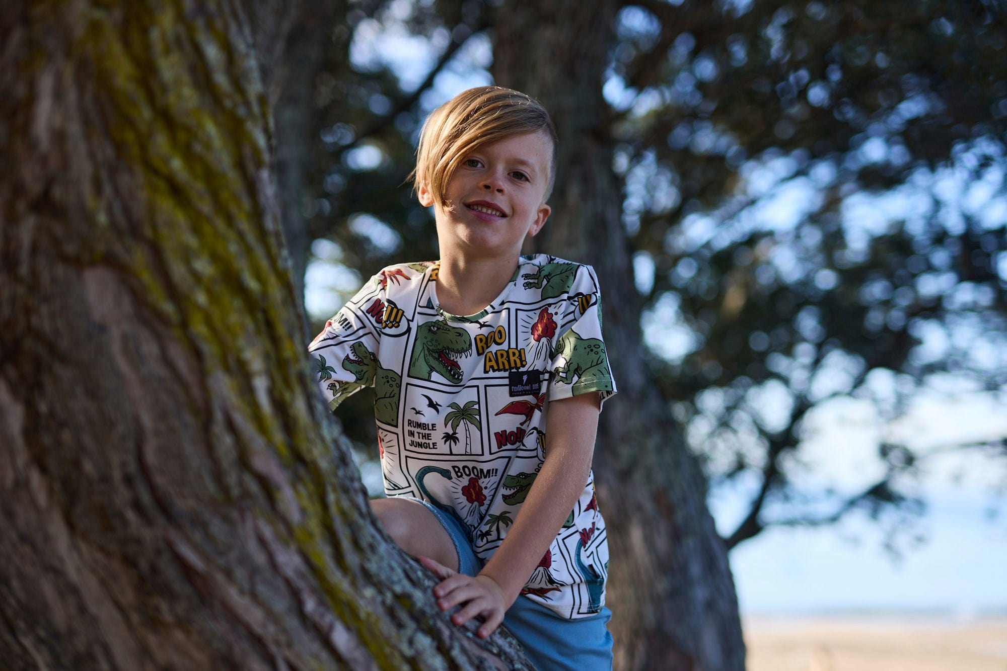 Radicool Dude Boys Tops Comic Dino Tee