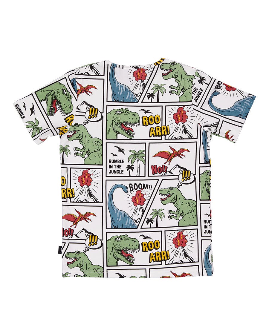 Radicool Dude Boys Tops Comic Dino Tee