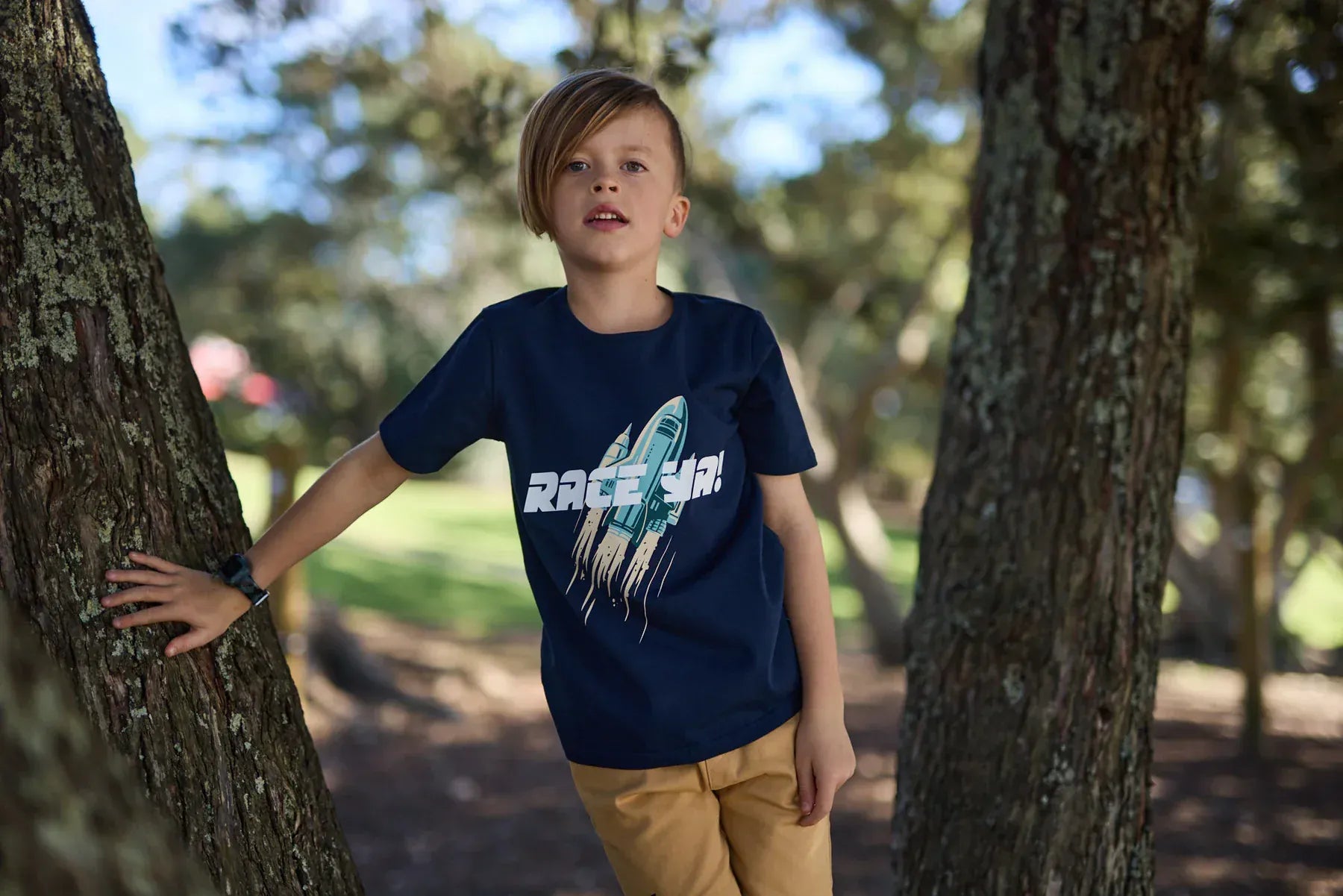 Radicool Dude Boys Tops Race Ya! Tee in Navy