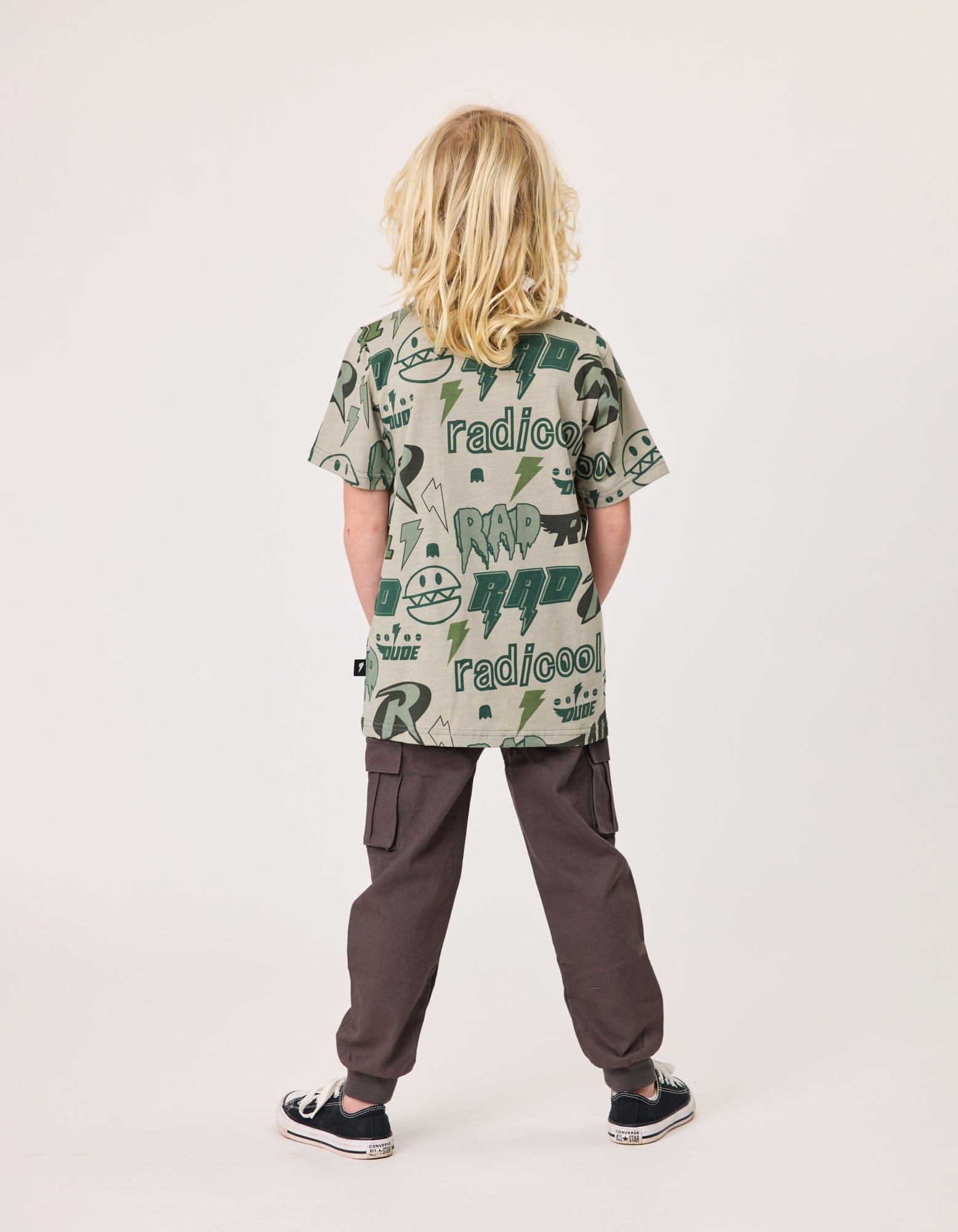 Radicool Dude Boys Tops Radicool Rulz Tee in vibrant colors, casual crewneck design perfect for kids.