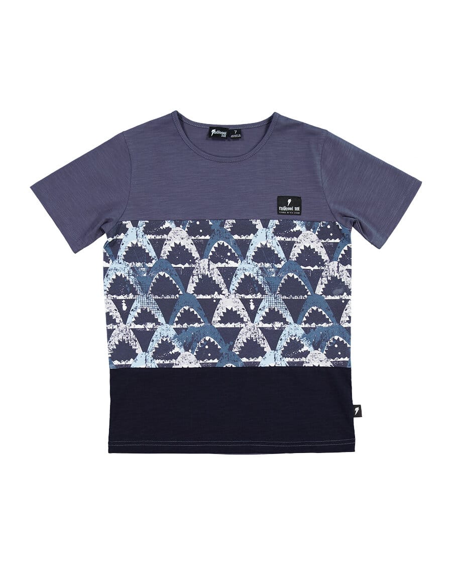 Radicool Dude Boys Tops Sharks Panel Tee