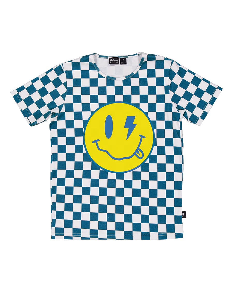 Radicool Dude Boys Tops Smiley Chequerboard Tee