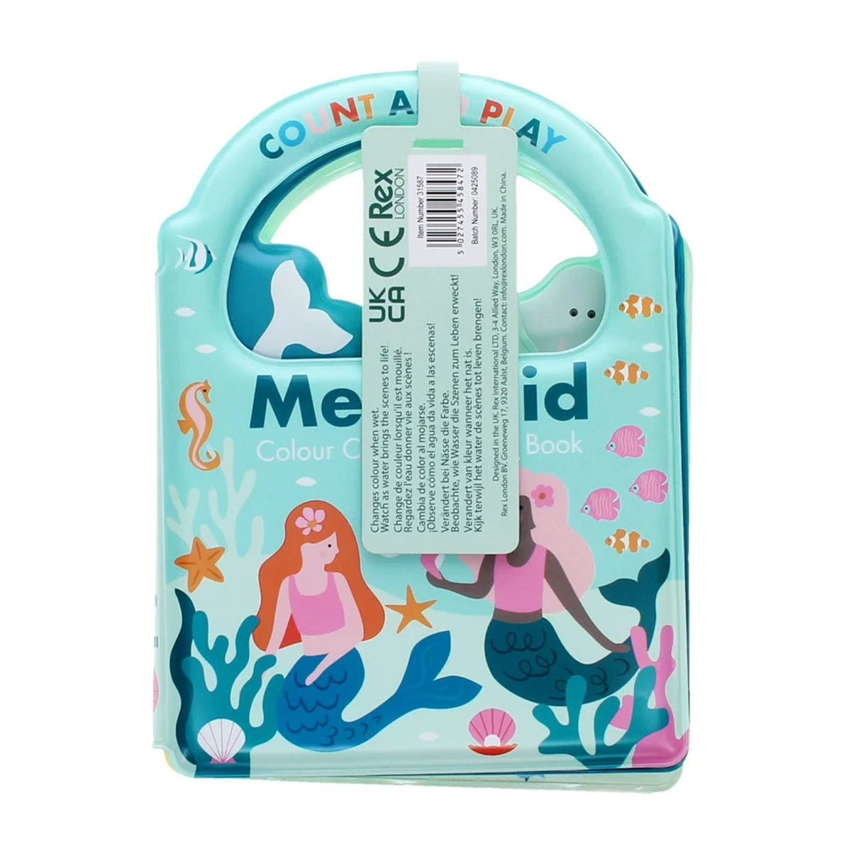 Rex London Bath Toys Colour Changing Bath Book - Mermaids