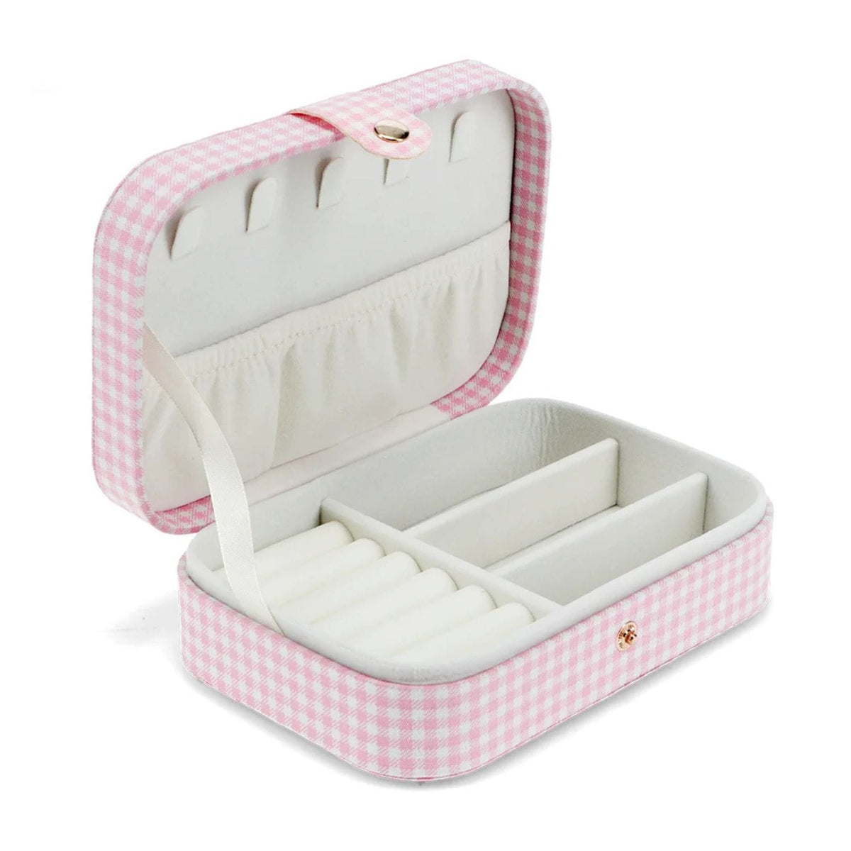 Rex London Girls Accessory Jewellery Box - Pink Gingham Cherry