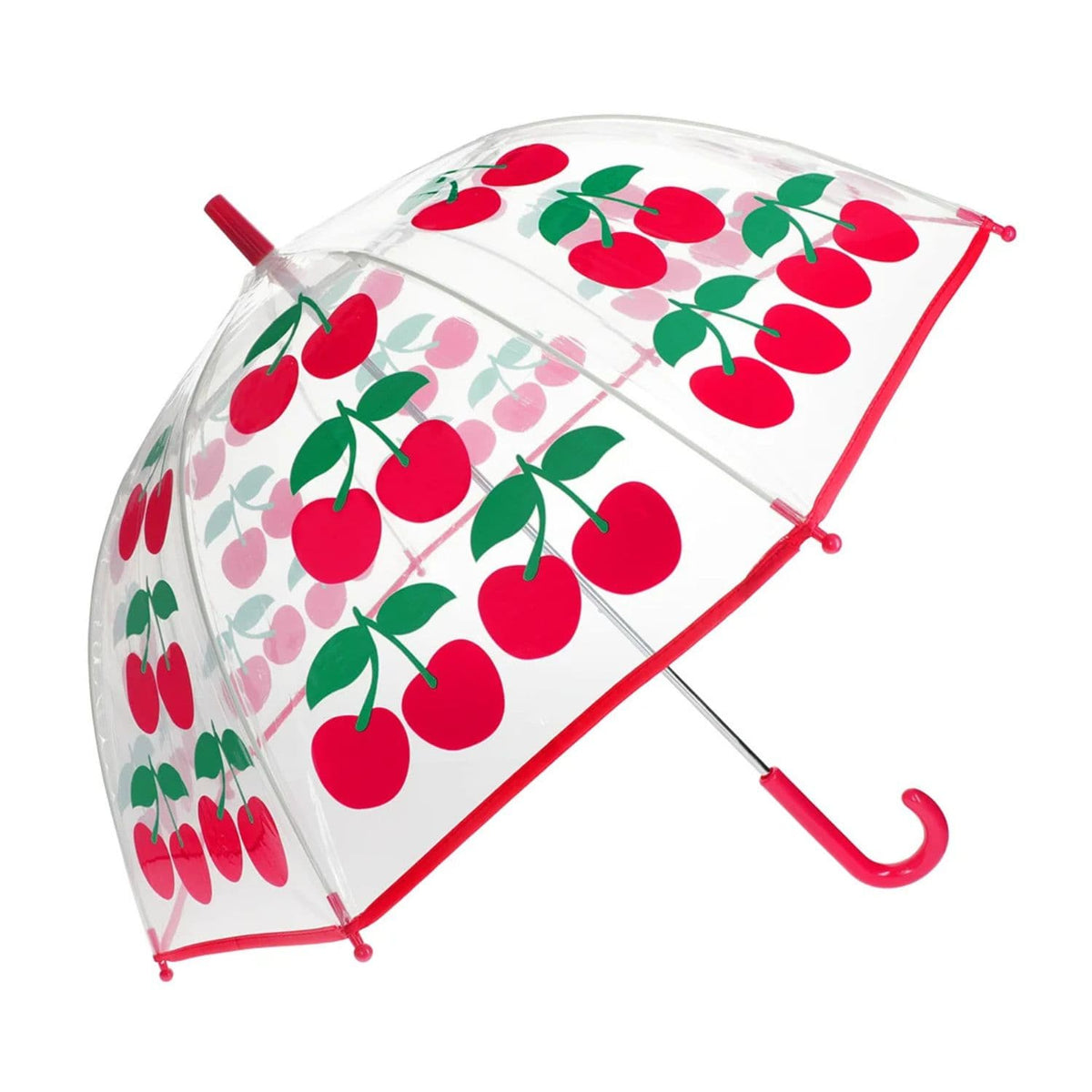 Rex London Girls Accessory Transparent Umbrella - Cherry
