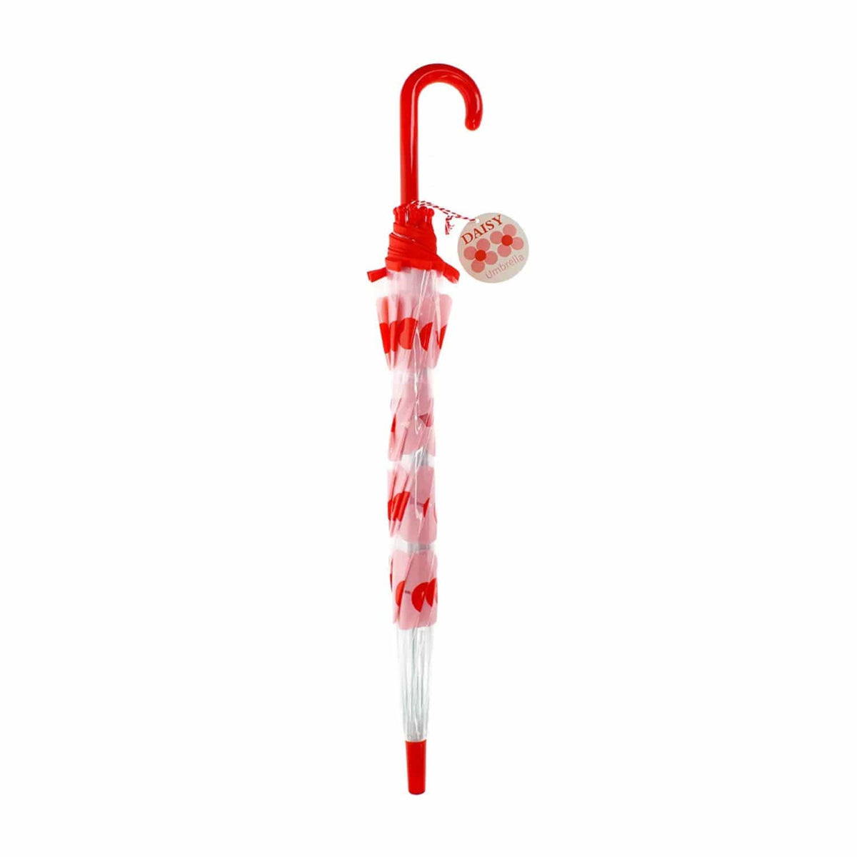 Rex London Girls Accessory Transparent Umbrella - Pink Daisy