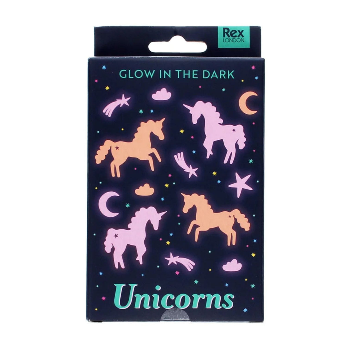 Rex London Room Decor Glow in the Dark Stick-On Shapes - Unicorns