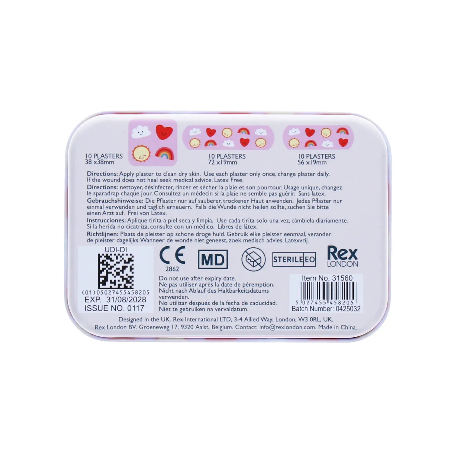 Rex London skincare Kawaii Sunshine Plasters In A Tin