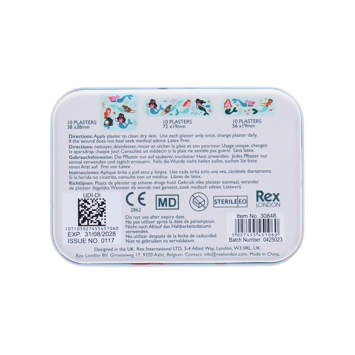 Rex London skincare Mermaid Plasters In A Tin