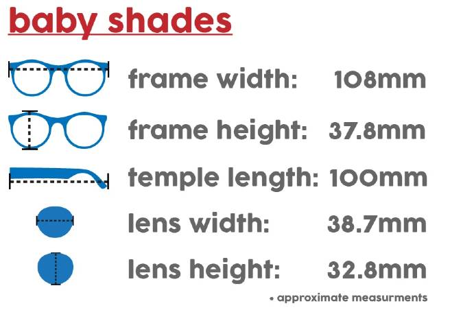 Ro.Sham.Bo Accessory Sunglasses Round Baby Shades w Black Lens