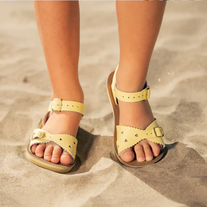 Salt Water Girls Shoes Salt Water Sun-San Sweetheart Sandal - Butter Yellow