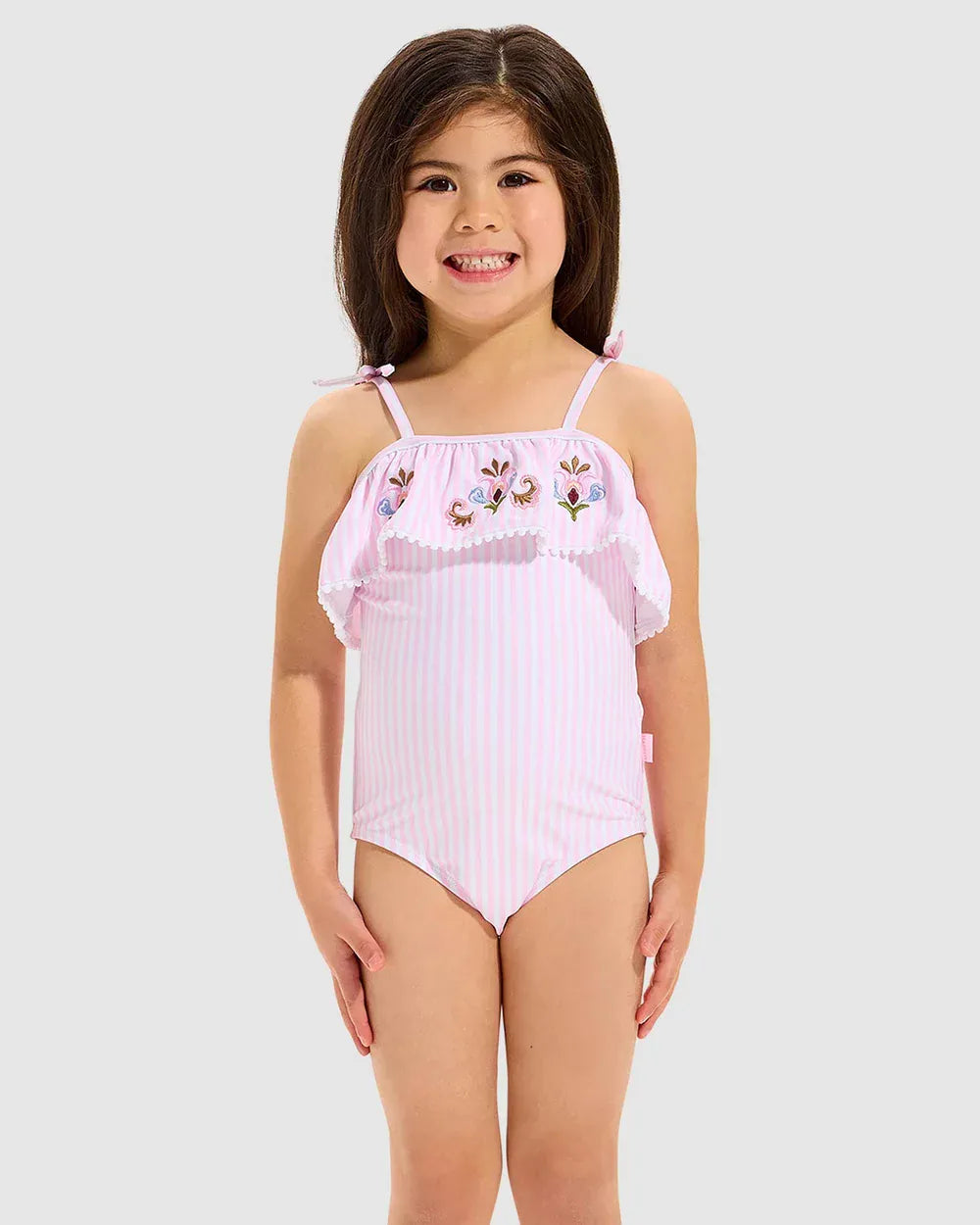 Seafolly Girls Swimwear 3Y Stripe Frill One Piece