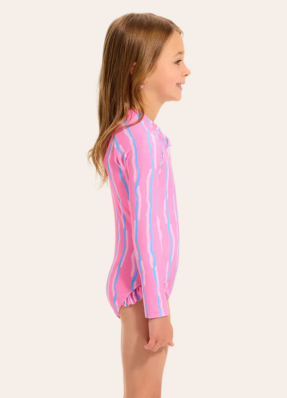 Seafolly Girls Swimwear Aruba Pink Paddlesuit
