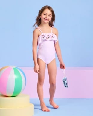 Seafolly Girls Swimwear Stripe Frill One Piece