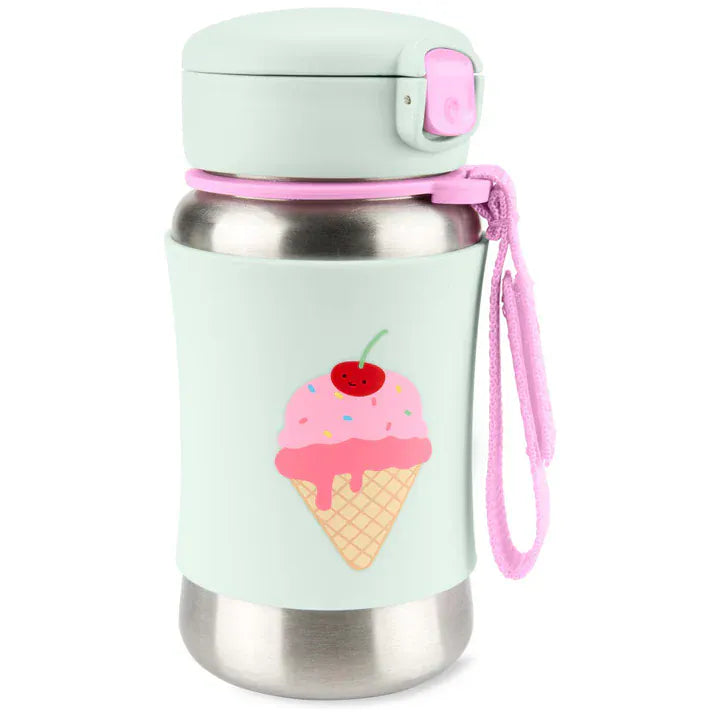 Skip Hop Children Accessories Ice Cream Spark Style Stainless Steel Straw Bottle