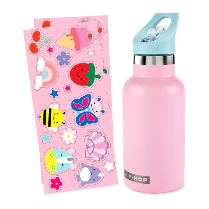 Skip Hop Children Accessories Pink Stainless Steel Canteen Bottle - 380ml
