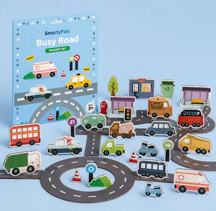 SmartyPals Toys Busy Road Magnet Set