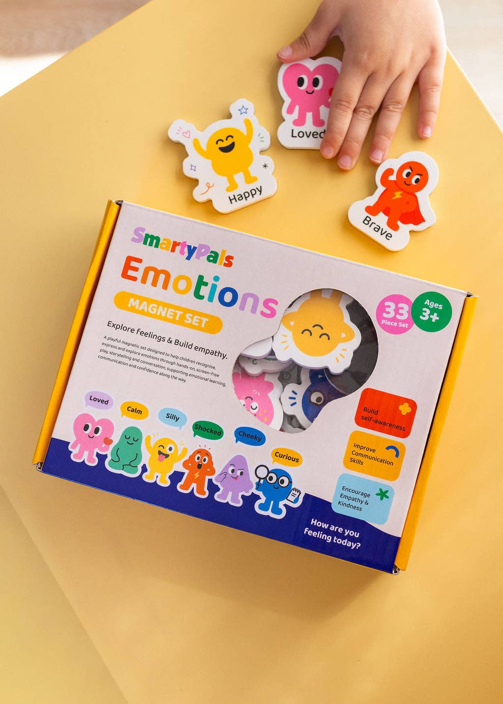 Smartypals Emotions Magnet Set with colorful magnetic emotion faces for kids' educational and fun play.