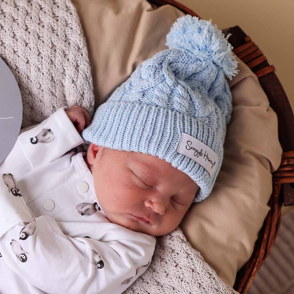Snuggle Hunny Kids Accessories Hats Baby Blue Organic Knit Beanie
