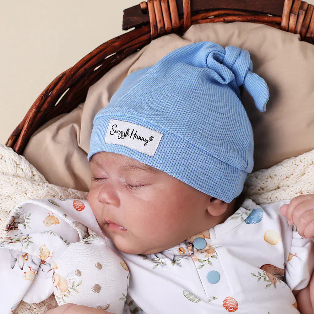 Snuggle Hunny Kids Accessories Hats Bluebell Ribbed Organic Knotted Beanie