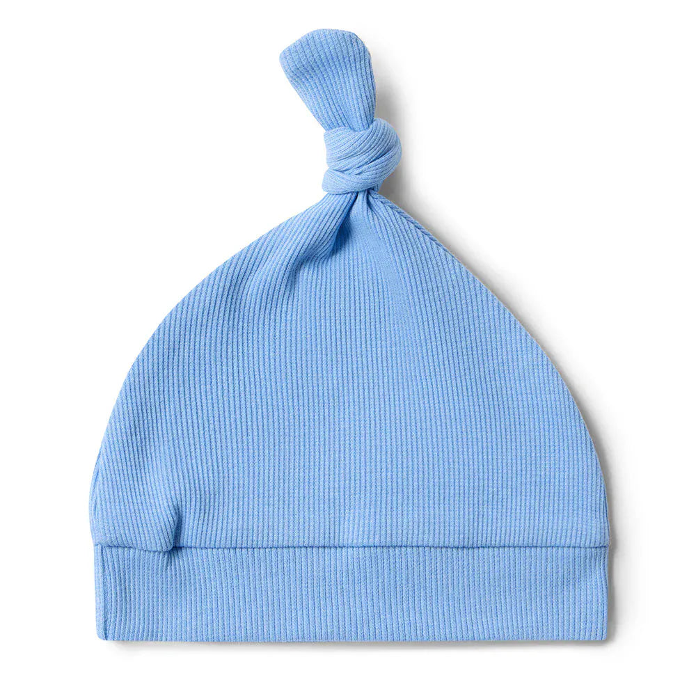 Snuggle Hunny Kids Accessories Hats Bluebell Ribbed Organic Knotted Beanie
