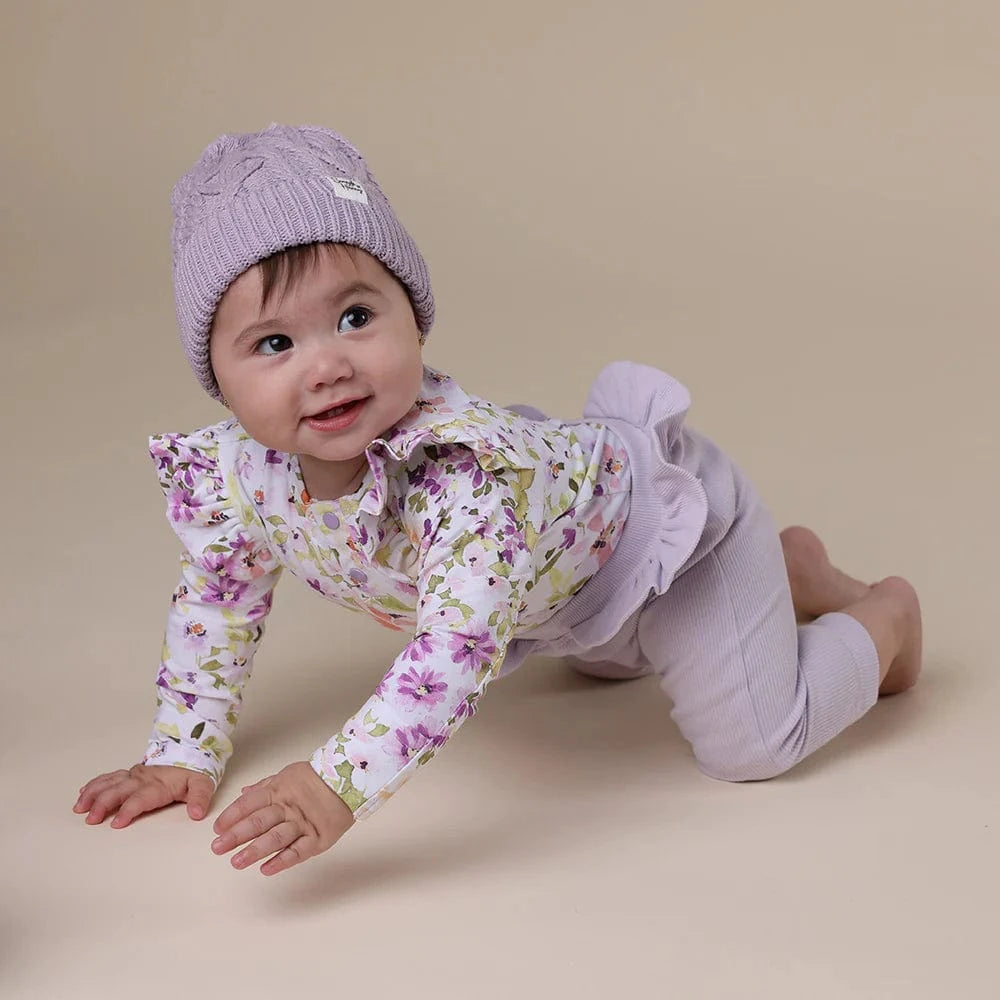 Snuggle Hunny Kids Accessories Hats Lavender Organic Baby Knit Beanie
