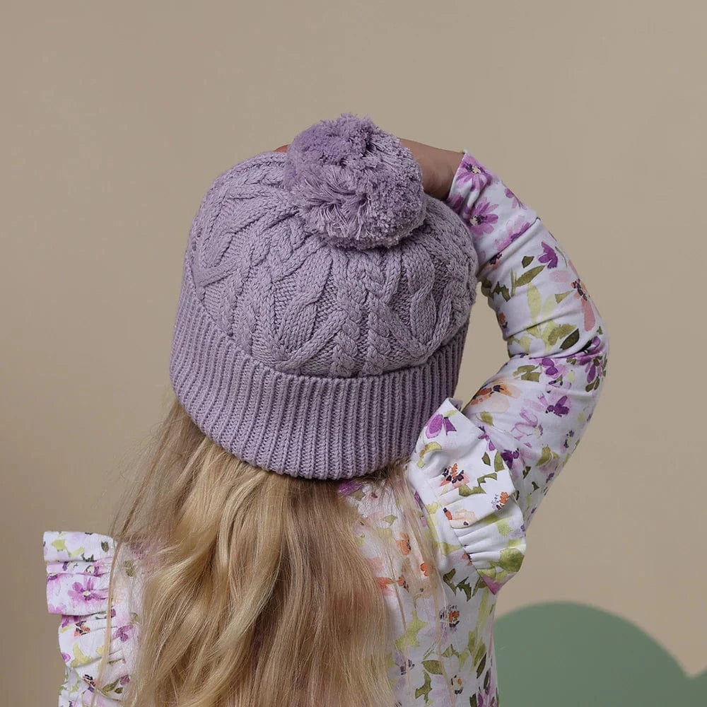 Snuggle Hunny Kids Accessories Hats Lavender Organic Baby Knit Beanie