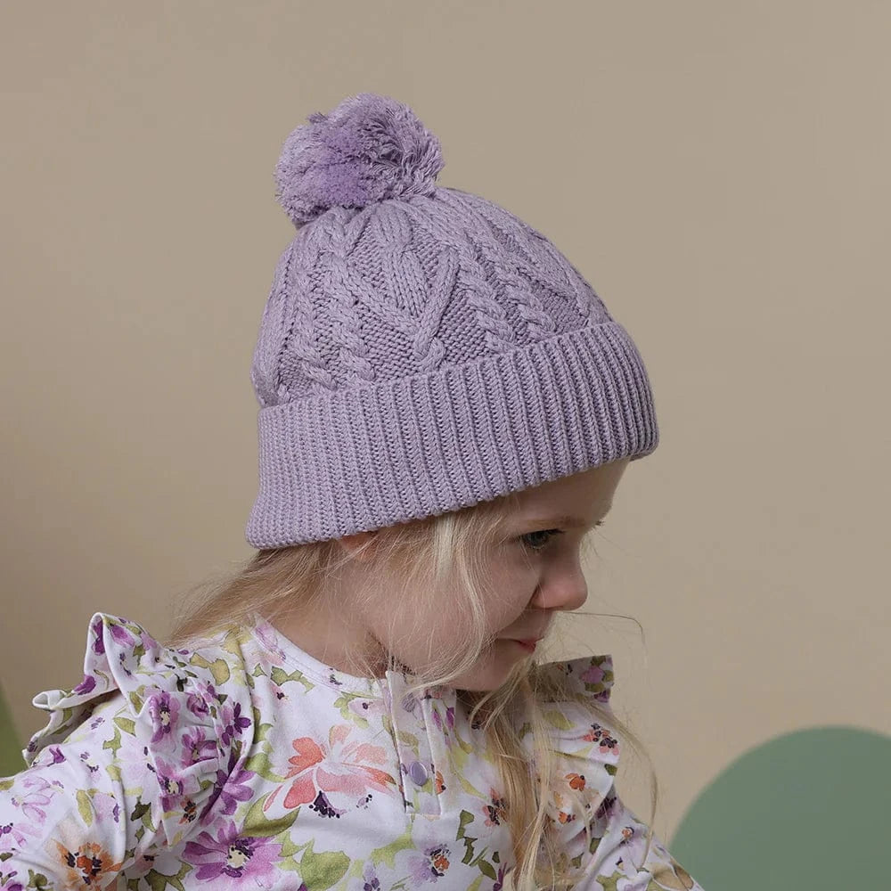 Snuggle Hunny Kids Accessories Hats Lavender Organic Baby Knit Beanie