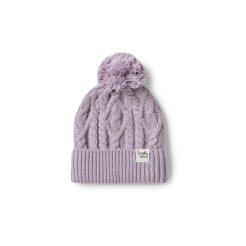 Snuggle Hunny Kids Accessories Hats Lavender Organic Baby Knit Beanie