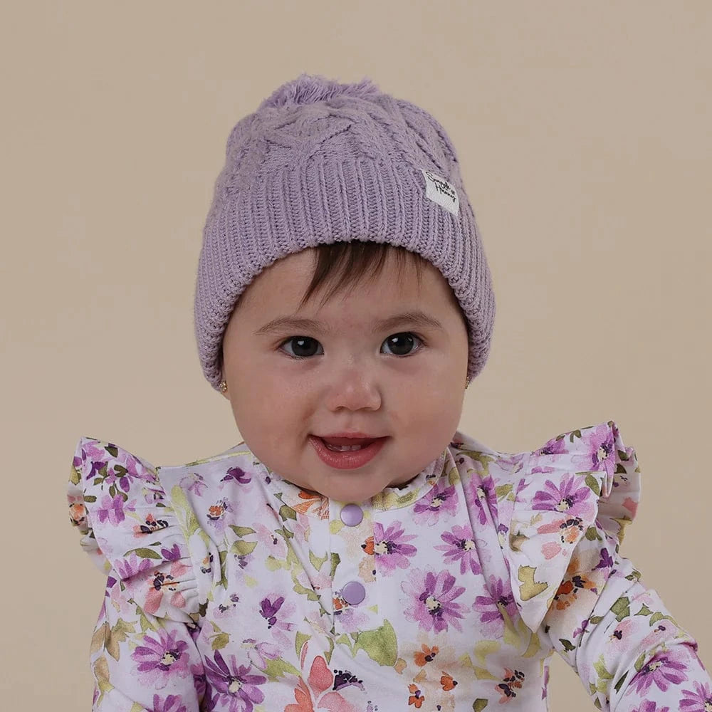 Snuggle Hunny Kids Accessories Hats Lavender Organic Baby Knit Beanie