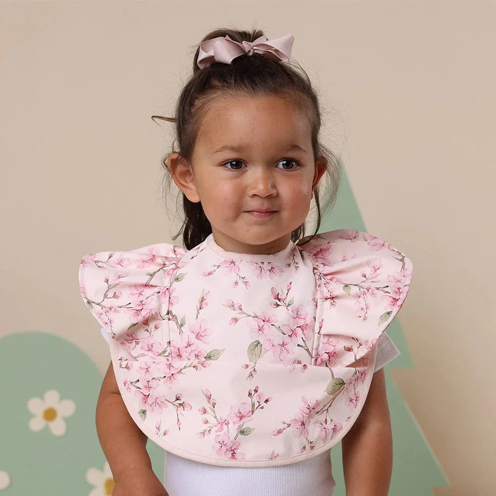Snuggle Hunny Kids Accessory Bib Cherry Blossom Frill Snuggle Bib